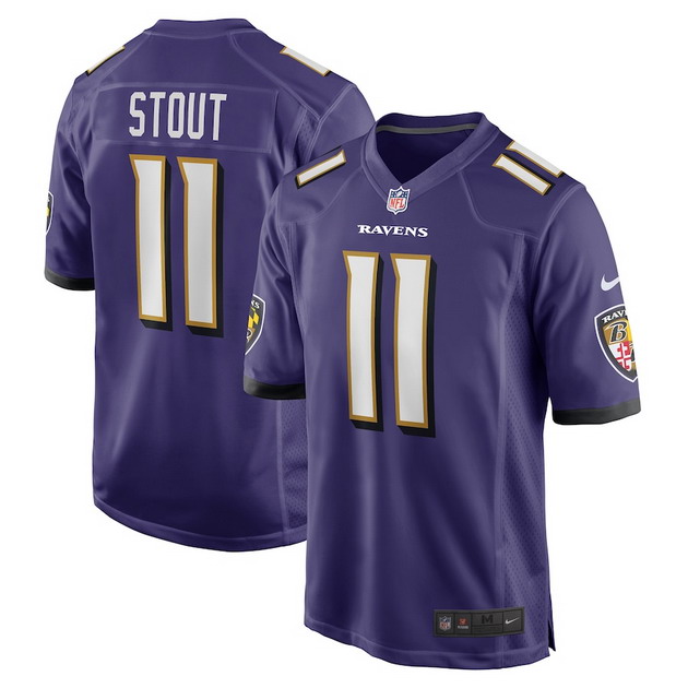 mens nike jordan stout purple baltimore ravens player game jersey